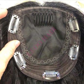 LT103 Custom Women Topper Silk Base with Side and Back Wefts