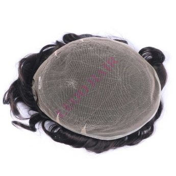 LCMT1 Custom Men Toupee Full Swiss Lace Hair Systems