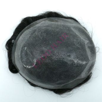 LCMT34 Custom 0.08-0.10mm Full PU Vloop Base Men Toupee 