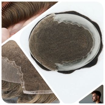 LCMT5 Custom Q6 Toupee Lace Base with Sides and Back PU