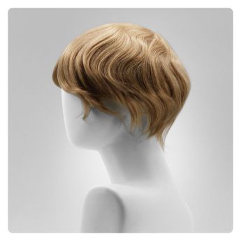 LSMT73-1 0.08-0.10mm Knotted Skin Base Prosthetic Hair Piece