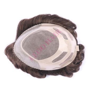 LT7 Custom Toupee Bond Mono Top Coverage PU Front and Back 