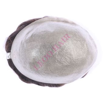 LCMT71 Custom 0.04-0.06mm Full PU Knotted Base Men Toupee
