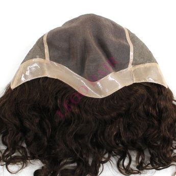 LCWAW10 Custom Women Wig Mono Lace and Silk Base with NPU Around