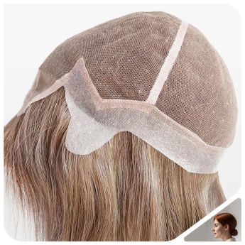 LCWAW11 Custom Wig Swiss Lace with PU Sides and Back for Women