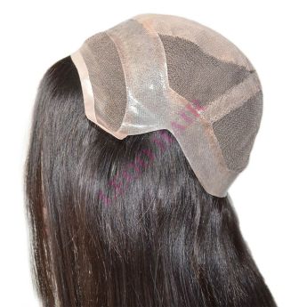 LCWAW20 Custom Women Wig Front Swiss Lace Top Silk with PU Around