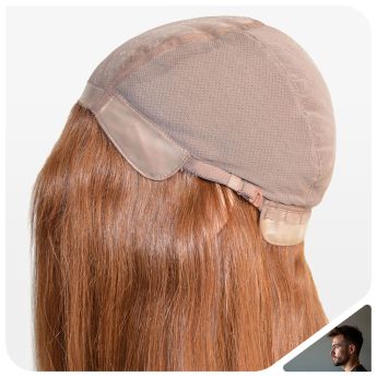 LCMAW22 Custom Men Wig Silk Base and Elastic Lace
