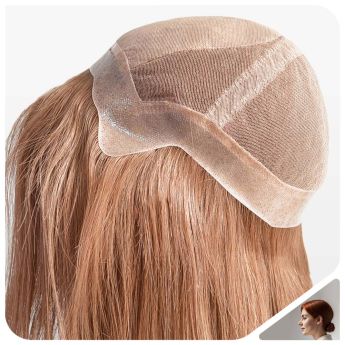 LCWAW23 Custom Women Wig Lace and Silk Top with PU Around