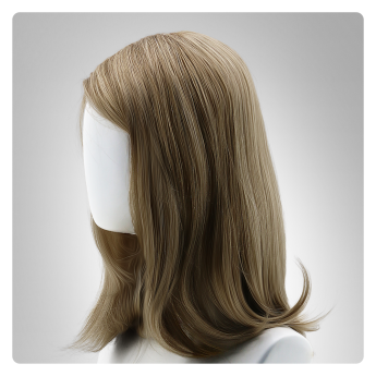 LSWAW49-1 14.5inch Jewish Wig Mono Top with Swiss Lace front Wefted Sides&Back