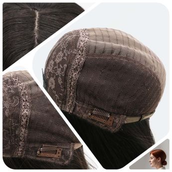 LCWAW55 Custom Women Wig Silk Top with Back Wefts
