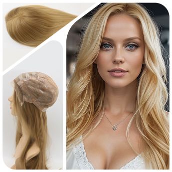 LSWAW66-1 18inch Full Lace Wig with Poly Skin Sides and Silicone Strips Anti-slip