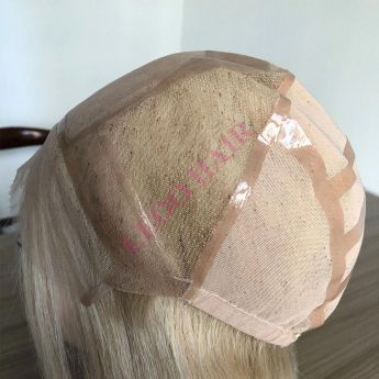 LCWAW69 Custom Women Wig Front Lace and Top Silk with Silicone PU