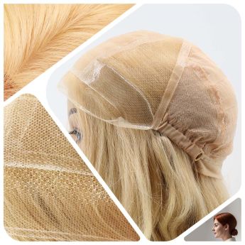 LCWAW69 Custom Women Wig Front Lace and Top Silk with Silicone PU
