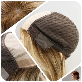 LCWAW6 Alopecia Wig Custom Silk Base Top with Wefts Sides&Back for Women