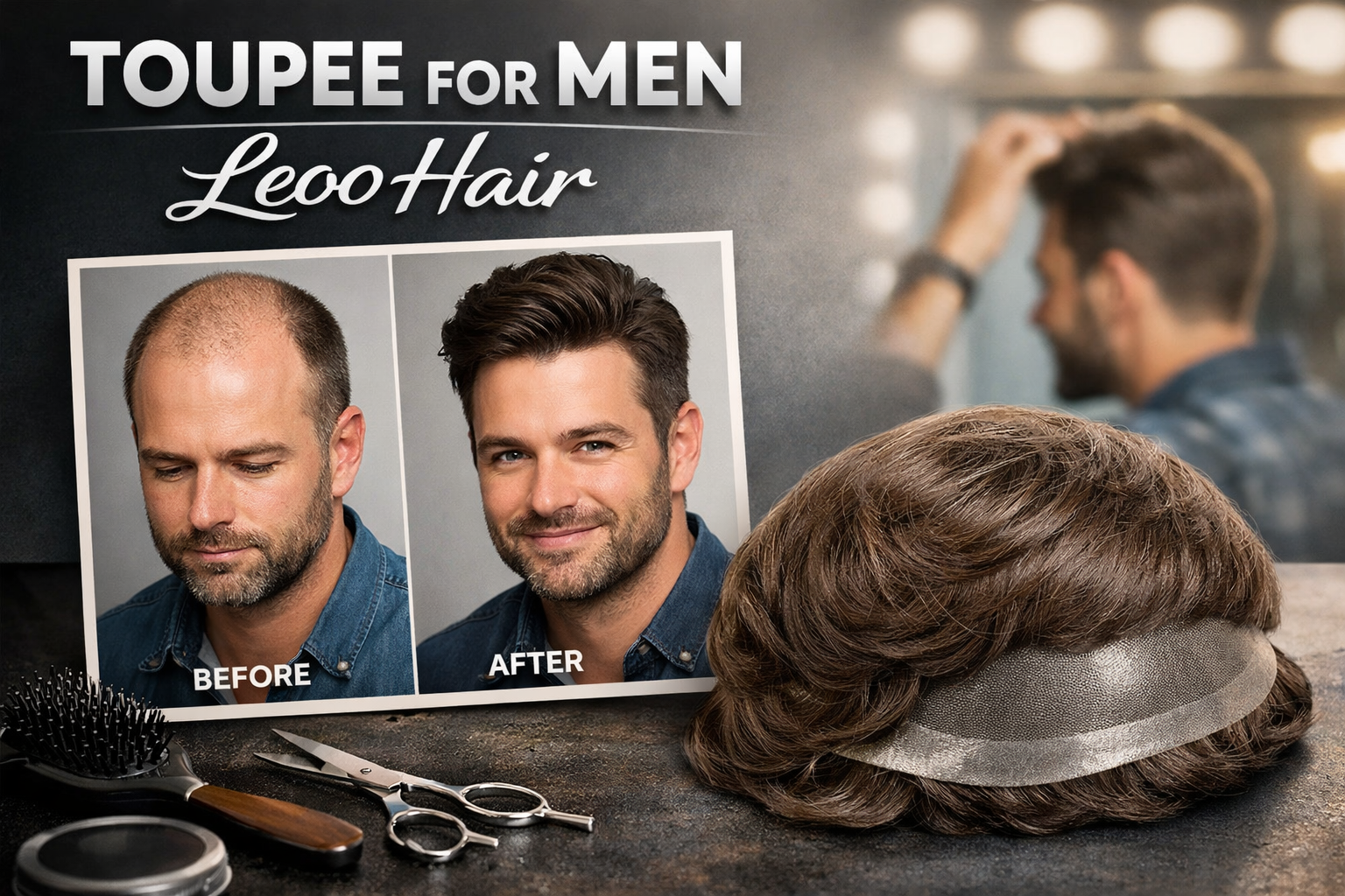 Toupee for Men LeooHair